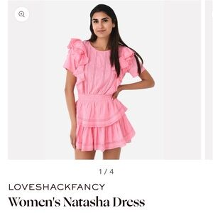 NWT Love Shack Fancy Natasha Pink Dress